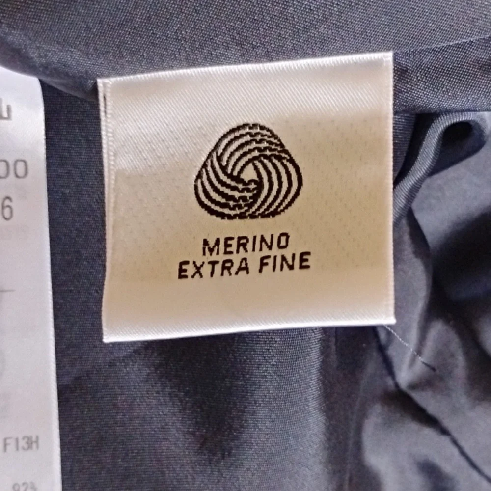 EUC 23ku Merino Wool Cashmere Single Button Hooded Coat Japan 36 S 6 Dark Navy - Picture 4 of 11